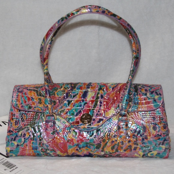 NWT BRAHMIN Melbourne Collection Dayan Rainbow Reef Satchel Bag